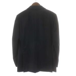 dunhill super150s テーラードジャケット シングル ロゴボタン ウール 48 XL 黒 ブラック