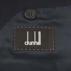 dunhill super150s テーラードジャケット シングル ロゴボタン ウール 48 XL 黒 ブラック