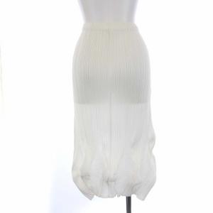 PLEATS PLEASE ISSEY MIYAKE ISSEY MIYAKE PP53-JG595 プリーツロングスカート タイト 1 ホワイト 