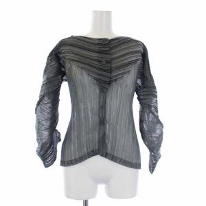 FETE プリーツカーディガン 長袖 変形 2 グレー IF82FJ224