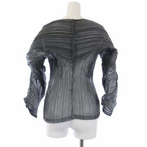 ISSEY MIYAKE FETE プリーツカーディガン 長袖 変形 2 グレー IF82FJ224