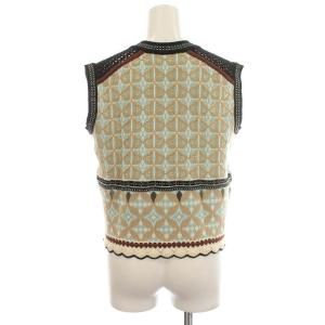 Mame Kurogouchi 18AW ニットベスト MM18AW-KN005 水色 黒 1