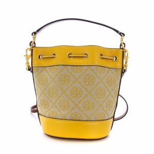 TORY BURCH T Monogram Jacquard Bucket Bag 2WAY バケットバッグ ハンドバッグ ショルダーバッグ 巾着型