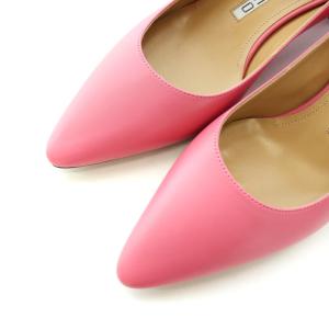 PELLICO パンプス ポインテッドトゥ ヒール チャンキーヒール レザー 38 25cm ピンク