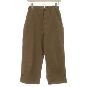 21AW ワイドパンツ アンクル ハイウエスト 0 XS 茶 ブラウン