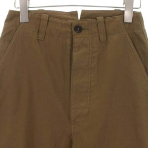 MHL. 21AW ワイドパンツ アンクル ハイウエスト 0 XS 茶 ブラウン