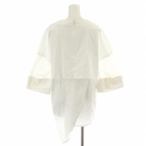 ENFOLD ブラウス カットソー クルーネック 七分袖 ロールアップ 38 M 白 ホワイト