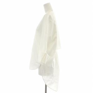 ENFOLD ブラウス カットソー クルーネック 七分袖 ロールアップ 38 M 白 ホワイト