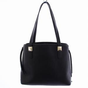FURLA レザー サイドジップ トートバッグ ハンドバッグ 黒 ブラック