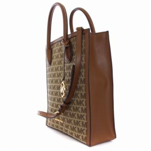 MICHAEL KORS トートバッグ ショルダーバッグ 2way クロスボディ キャンバス レザー ベージュ 茶 ブラウン