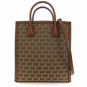MICHAEL KORS トートバッグ ショルダーバッグ 2way クロスボディ キャンバス レザー ベージュ 茶 ブラウン