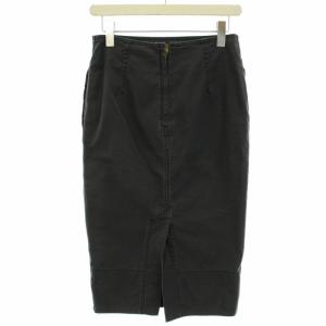 MADISONBLUE SOFIE バックサテンタイトスカート カラーデニム ミモレ ロング 01 S ダークグレー MB171-6702