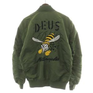 ALPHA INDUSTRIES × デウスエクスマキナ Deus Ex Machina MA-1 ブルゾン ジャケット ジップアップ 刺繍 M カーキ