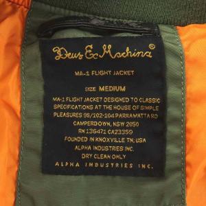 ALPHA INDUSTRIES × デウスエクスマキナ Deus Ex Machina MA-1 ブルゾン ジャケット ジップアップ 刺繍 M カーキ