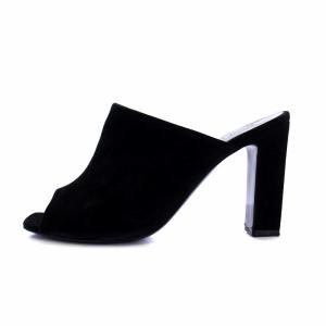 CELINE フィービー期 ミュール サンダル ハイヒール スクエアトゥ スエード 36 23cm 黒 ブラック