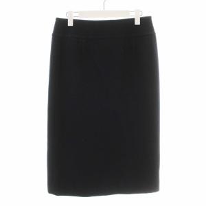 KEITA MARUYAMA ラップスカート タイトスカート ロング 花刺繍 ウール カシミヤ アンゴラ混 2 M 紺 ネイビー