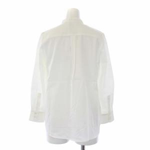 OLD ENGLAND ボウタイブラウス バンドカラーシャツ 長袖 34 XS 白 ホワイト タグ付き