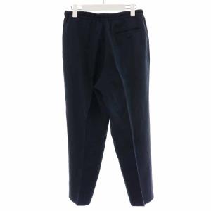 Drawer シルクドロストパンツ イージーパンツ テーパードパンツ ロング 38 M 紺 ネイビー 6514-299-0884