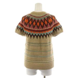 POLO RALPH LAUREN 近年モデル ニット 半袖 コットン 麻混 リネン混 XS ベージュ オレンジ