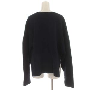 ENFOLD 19SS カーディガン ニット ショート丈 コットン スリット 長袖 38 M 紺 ネイビー