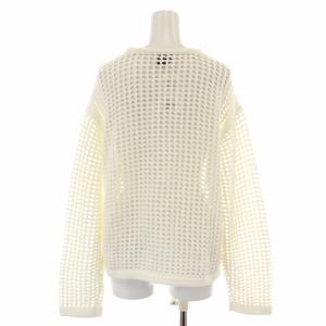 UNITED ARROWS ニット セーター メッシュ 長袖 クルーネック F 白 ホワイト