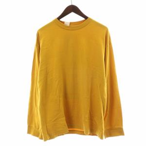 N.HOOLYWOOD Tシャツ カットソー ロンT 長袖 クルーネック プリント 36 S 黄色 イエロー 白 ホワイト