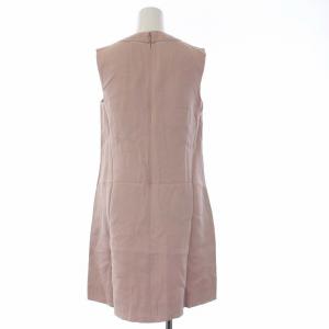 VALENTINO WOOL MID-LENGTH DRESS ノースリーブワンピース ひざ丈 クルーネック 38 S ピンク