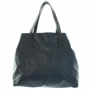 GHERARDINI トートバッグ 2way ナイロン ロゴ総柄 紺 ネイビー