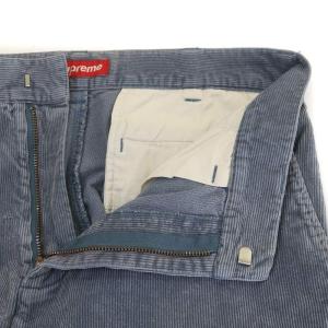 Supreme コーデュロイパンツ ストレート ジップフライ 32 M ブルーグレー