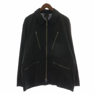 HYSTERIC GLAMOUR 22SS ジャケット ジップアップ ステンカラー バックプリント L 黒