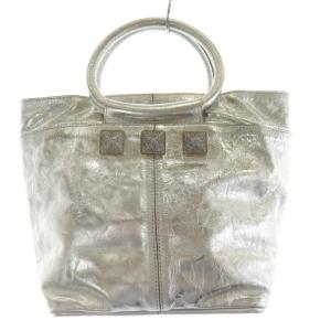 MARC JACOBS ハンドバッグ レザー ビジュー シルバー