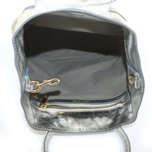 MARC JACOBS ハンドバッグ レザー ビジュー シルバー