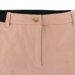 BARNEYS NEW YORK 22AW ウォッシャブルバックウエストゴムパンツ テーパードパンツ 裏起毛 ストレッチ センタープレス 36 S ピンク 2186213
