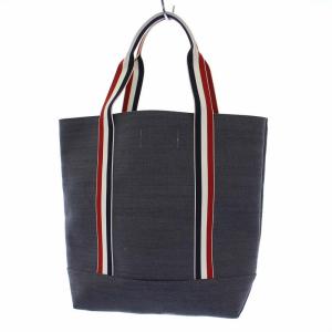 THOM BROWNE トートバッグ トリコロール グレー