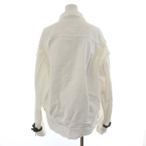 sacai Gジャン チャイナボタン ホワイトデニム ユーズド加工 2 ホワイト 18-03871