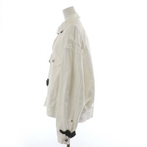 sacai Gジャン チャイナボタン ホワイトデニム ユーズド加工 2 ホワイト 18-03871