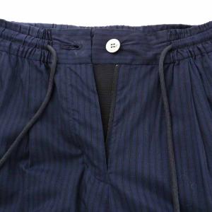 sacai ワイドパンツ ロング ストライプ 1 S 紺 ネイビー