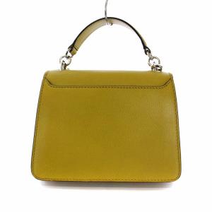 JIMMY CHOO マデリン クリスタルバッグル 2WAY ハンドバッグ ショルダー ワンハンドル レザー マスタード