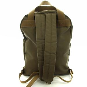 MHL. 2WAY仕様 リュックサック デイパック トートバッグ ファスナー 茶 ブラウン