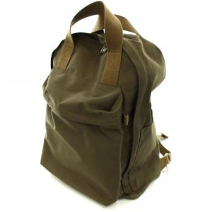 MHL. 2WAY仕様 リュックサック デイパック トートバッグ ファスナー 茶 ブラウン