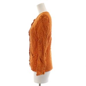 me ISSEY MIYAKE カーディガン 長袖 コットン オレンジ