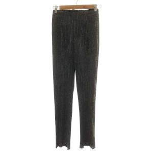 イッセイミヤケ イージーパンツ プリーツ デニム転写 2 グレー