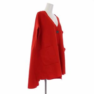 ADORE 23SS ドライストレッチカーディガン ニット Vネック ドルマンスリーブ 38 M レッド