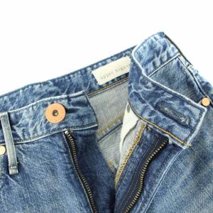 upper hights ザマインマリン THE MINE MARINE デニムパンツ ジーンズ ジップフライ ダメージ加工 W22 XXS インディゴ