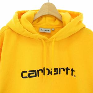 Carhartt HOODED CARHARTT SWEAT パーカー プルオーバー ロゴ 刺繍 長袖 裏起毛 M 黄色 イエロー