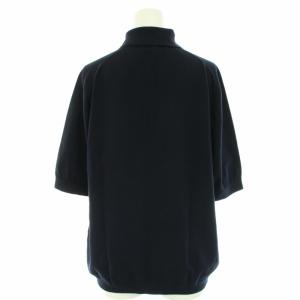 MADISONBLUE ニットポロ ポロシャツ 半袖 ハイゲージ 01 S 紺 ネイビー