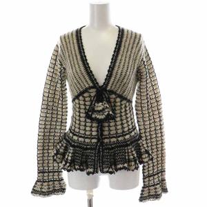 KEITA MARUYAMA セットアップ 上下 ニットカーディガン 長袖 ニットスカート フレアスカート ひざ丈 ウール混 モヘヤ混 2 M ベージュ