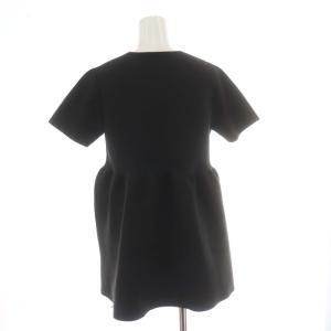 UNITED ARROWS 23SS P ペプラム ショートスリーブ ニット 半袖 F 黒 ブラック 1518-106-1719