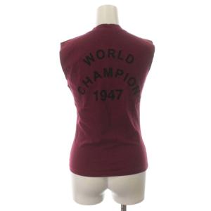 Christian Dior BOUTIQUE カットソー ノースリーブ ジャドール ロゴ クルーネック 6 ボルドー