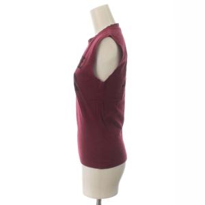 Christian Dior BOUTIQUE カットソー ノースリーブ ジャドール ロゴ クルーネック 6 ボルドー